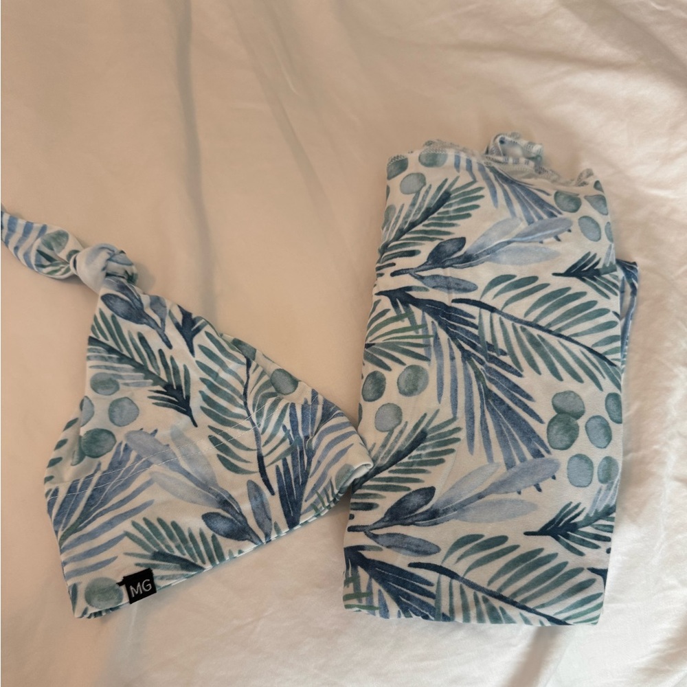 MG Swaddle Blanket and matching hat